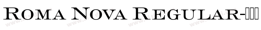 Roma Nova Regular字体转换